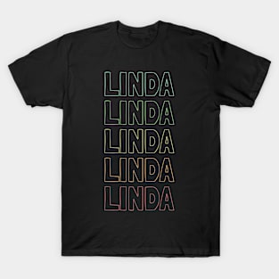 Linda Name Pattern T-Shirt